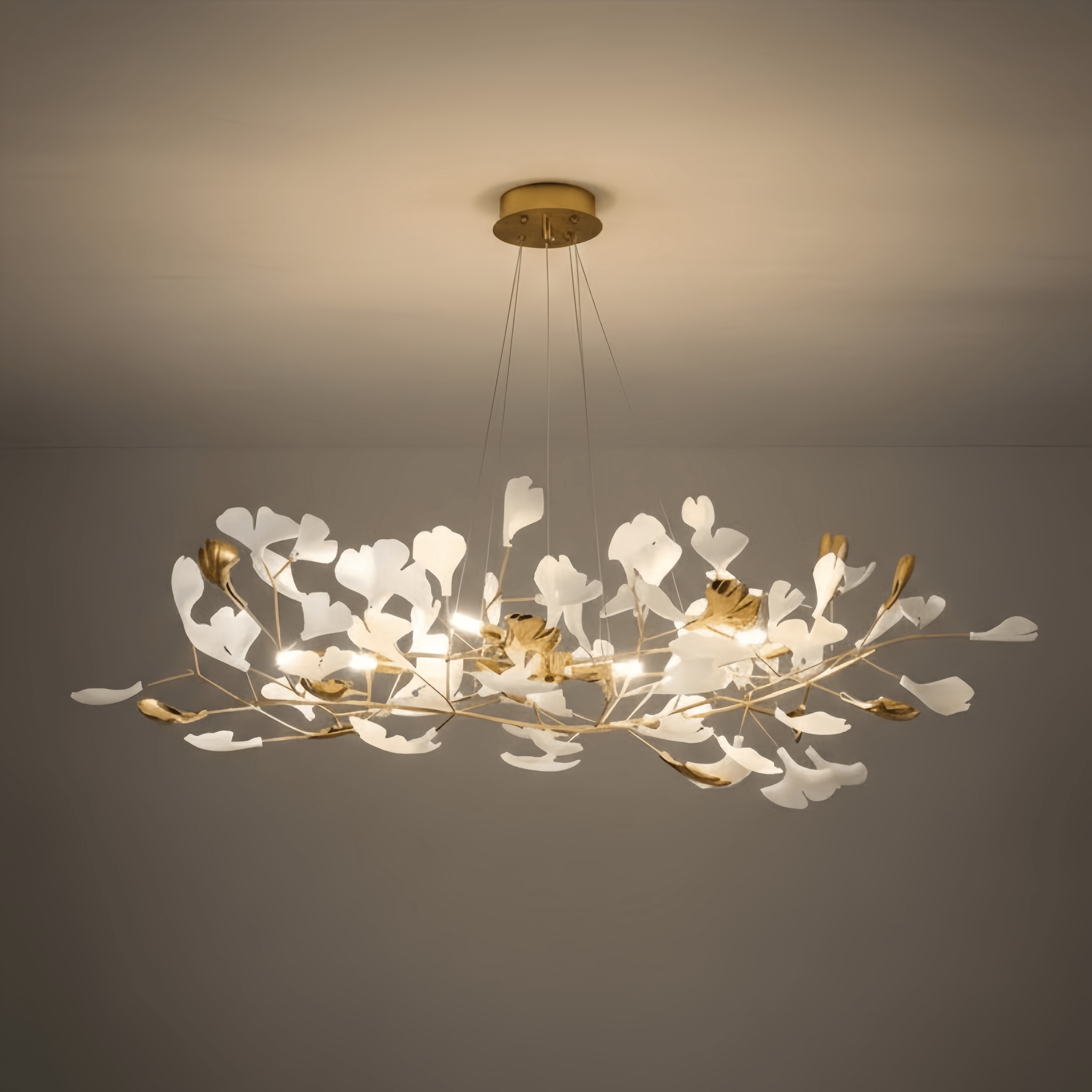 Excelis Art Deco Chandelier – Ceramic Design for Dining Room